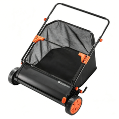 30" Push Lawn Sweeper &amp; Leaf Collector