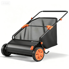 30" Push Lawn Sweeper &amp; Leaf Collector